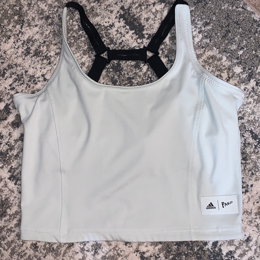 Adidas Parley Run for the Ocean Cropped Tank Top Medium